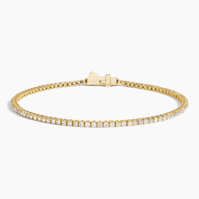 Libra Diamond|14K 黃金培育鑽石網球手鏈 1.4 克拉