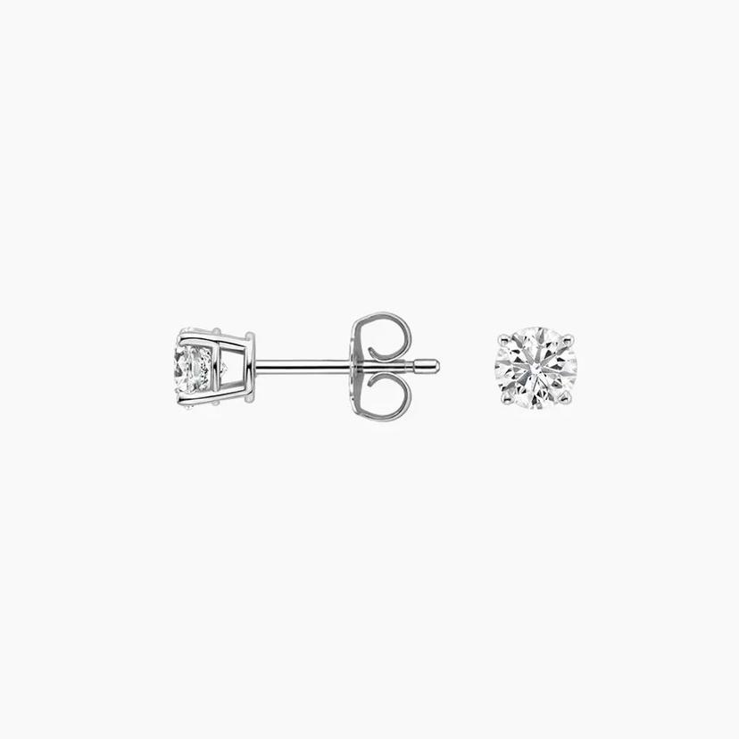 完美四爪培育鑽石耳環(總重0.25克拉)18K白金