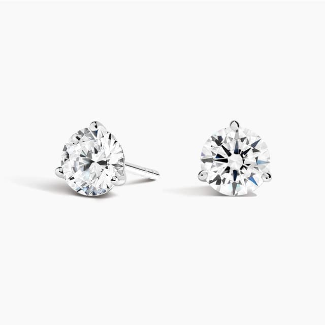 Libra Diamond|18K 白金馬天尼鑲培育鑽石耳環 1.5 克拉