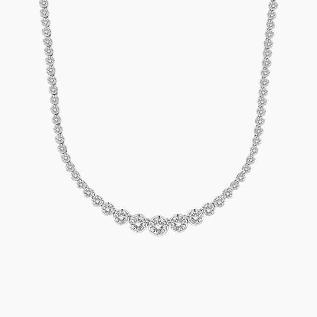 Libra Diamond|18K 白金 Melrose 培育鑽石項鏈 4.95 克拉