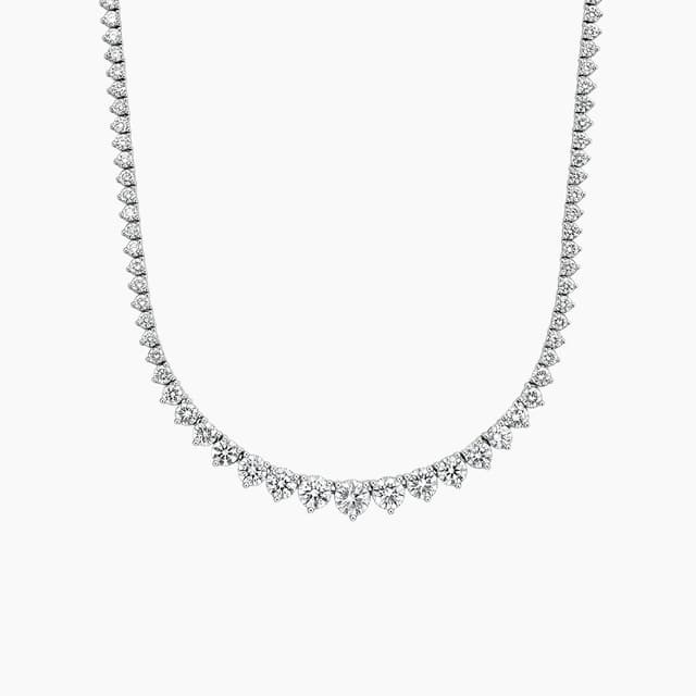 Libra Diamond|18K 白金三爪鑲培育鑽石項鏈 6.95 克拉