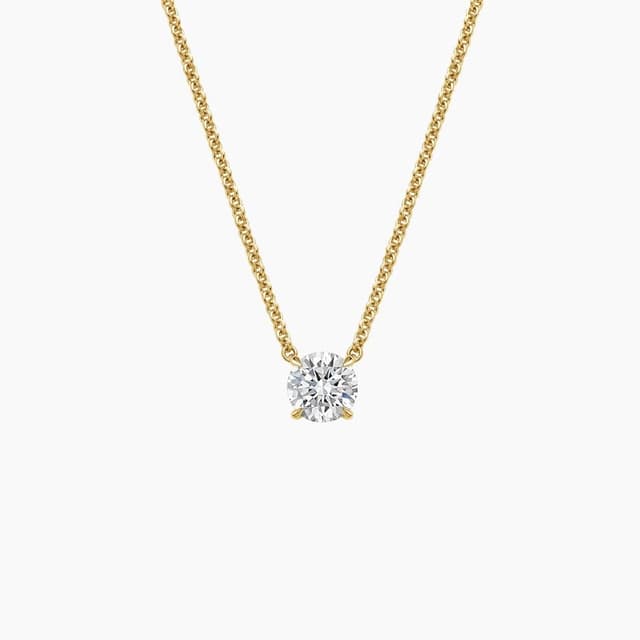 Libra Diamond|18K 黃金爪鑲培育鑽石吊墜 0.5 克拉