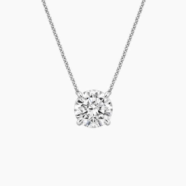 Libra Diamond|18K 白金爪鑲培育鑽石吊墜 3 克拉