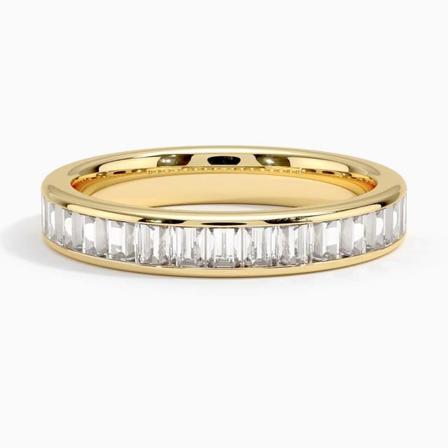 Libra Diamond|14K 黃金渠鑲長階梯培育鑽石戒指 1 克拉