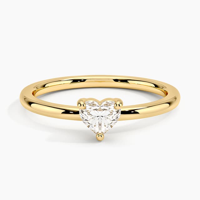 Libra Diamond|14K 黃金心形培育鑽石戒指 0.25 克拉